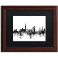 Трговска марка ликовна уметност Венеција Италија Skyline B & W Canvas Art by Michael Tompsett, Black Matte, Rame Rame