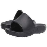 Crocs женски отворени пети на пети, обични сандали за слајдови, црна, големина 12. gi04
