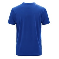 Ханас Брзо сушење машка маичка на отворено лето лабава цврста основна широка кратки ракави светло сина, 2xl