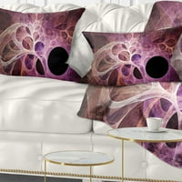 DesignArt Fractal Angel Wings во розова перница за фрлање - 18x18