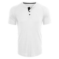 Simplmasygeni leficance врвови мажи кошули летни машки плус големина кошули цврсти бои кратки ракави маици со копчиња со копчиња