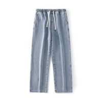 Ајомет Фармерки За Мажи Обични Панталони Спортски Панталони Со Џеб Мода Долги Панталони Фармерки