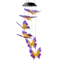 Ветер ѕвончиња, соларни светлосни ѕвона, боја ветер ѕвончиња за надворешна декорација, градина декорација соларни светла