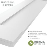 Ekena Millwork 15 W 53 H TRUE FIT PVC San Miguel Mission Style Fixed Mount Sulters, океански оток