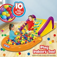 Малиот Tikes LT Splash и Slide Ball Ball Pit, Toddlers предучилишно, затворено на отворено