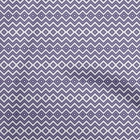 oneOone Свила Табби Виолетова Ткаенина Геометриски Занает Проекти Декор Ткаенина Печатени Од Страна На Дворот Широк