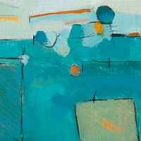 Ремек -дело уметнички галерија Сина пејзаж геометриски апстракт од Дејвид О'Конер платно уметничко печатење