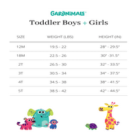 Гаранималс девојки за бебе и мали деца, Твил шорцеви, големини 12м-5Т