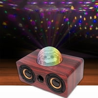 Aoujea Преносни Bluetooth Звучници Redwood Grain Модел 5. Bluetooth Звучник Со Звук Водич Цевка Ѕвезда Светла Може Да Се Вметне