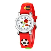 3д Тренд На Олеснување Мода Спорт Детски Фудбалски Модел Кварцен Часовник