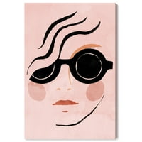 Wynwood Studio Fashion and Glam Wall Art Canvas отпечатоци „Peach Girl“ портрети - розови, црни