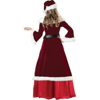 outfmvch долг ракав фустан за жени топка партија фустан с здолниште печатење божиќни женски фустани есенски фустани