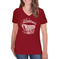 Оклахома наскоро женска кошула со памучна маичка со тонични врати со вратот
