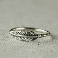 мњин антички накит цврст сребрен пердув прстен редење прстени невестата свадба а