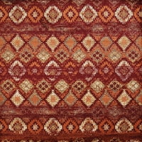 Обединети ткајачи Амарна Сан Паула го потресе Кримсон ткаен килим или тркач во областа на Олефин