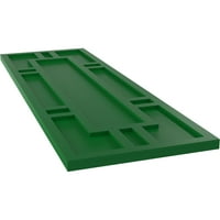 Ekena Millwork 15 W 61 H TRUE FIT PVC HASTINGS FIXED MONT SULTERS, VIRIDIAN GREEN